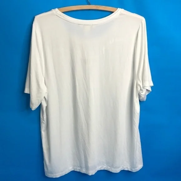 CJ Banks White Jersey Classic Tee Shirt NWT - Picture 6 of 7